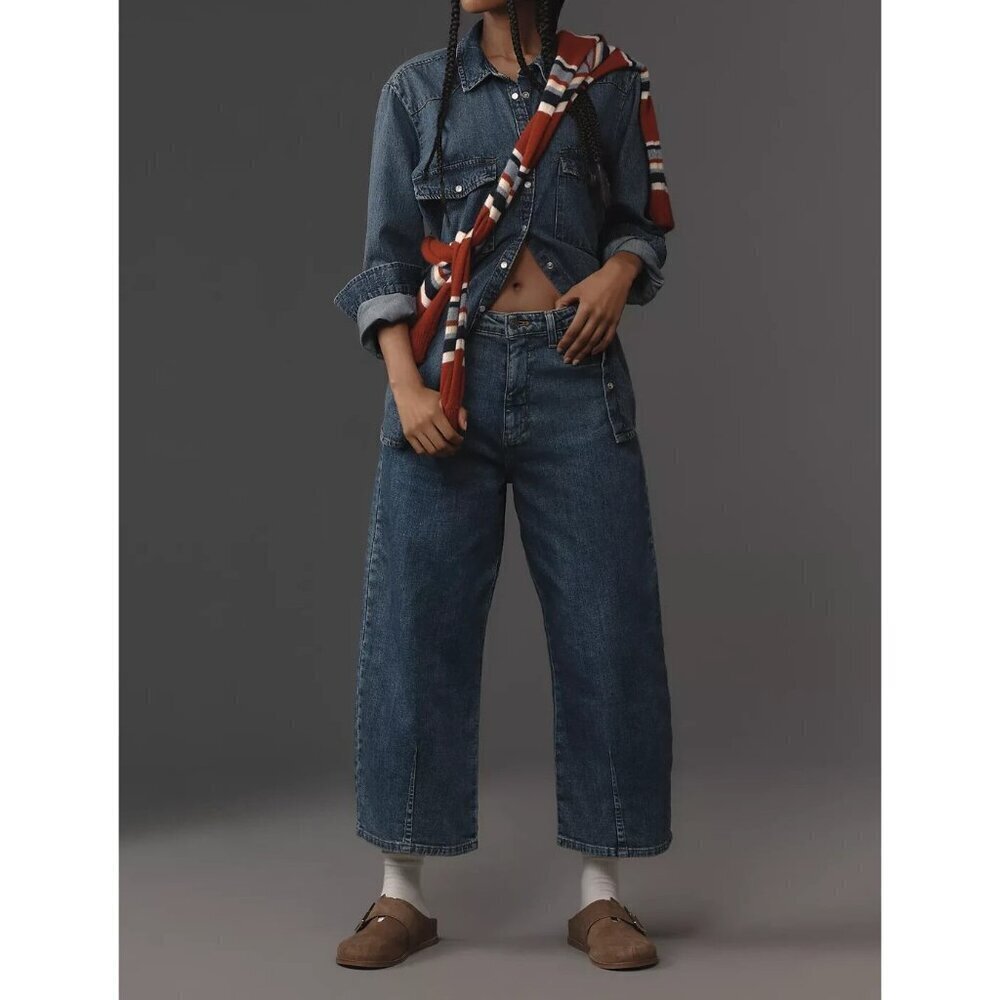 The Kenna Mid-Rise Heritage Barrel Jeans by Pilcro 27 - Picture 2 of 4